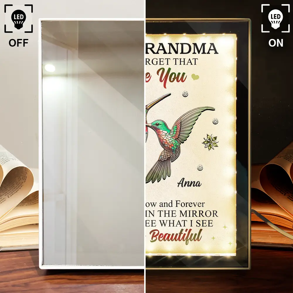 I Hope You See What I See - Personalized LED Mirror Frame Lamp - Image 4