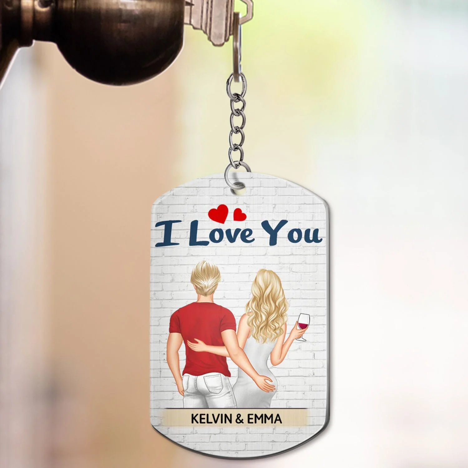 I Hope Your Day Backside - Anniversary, Vacation, Funny Gift For Couples, Family - Personalized Aluminum Keychain - Image 3