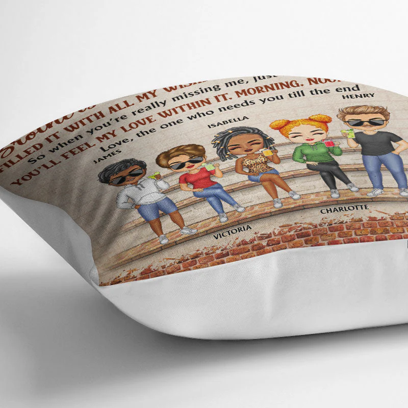 I Hugged This Little Pillow I Squeezed It Really Tight Friendship Best Friends Brothers Sisters Sibling - Family Gift - Personalized Custom Pillow - Image 3