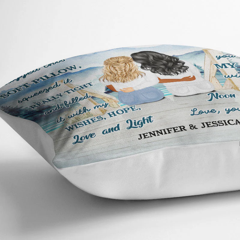 I Hugged This Soft Pillow Lake - Gift For Sisters - Personalized Custom Pillow - Image 3