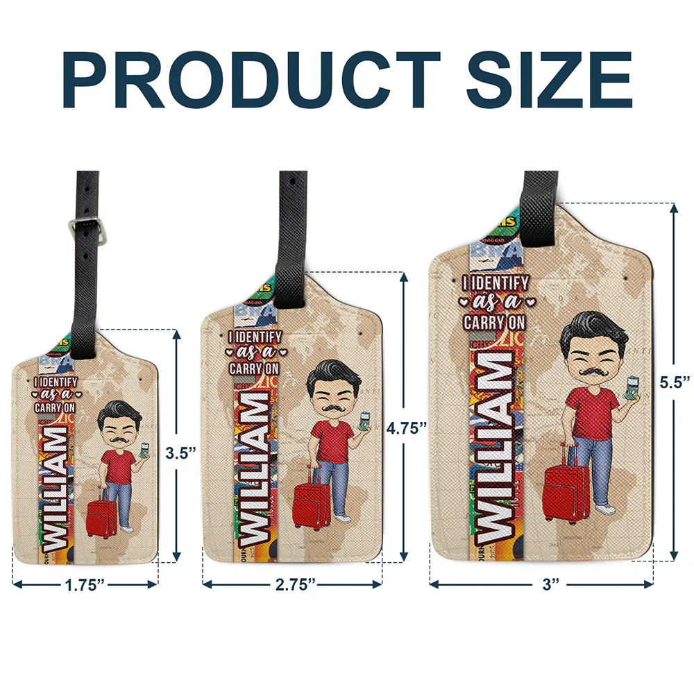 I Identify As A Carry On - Personalized Luggage Tag - Image 5