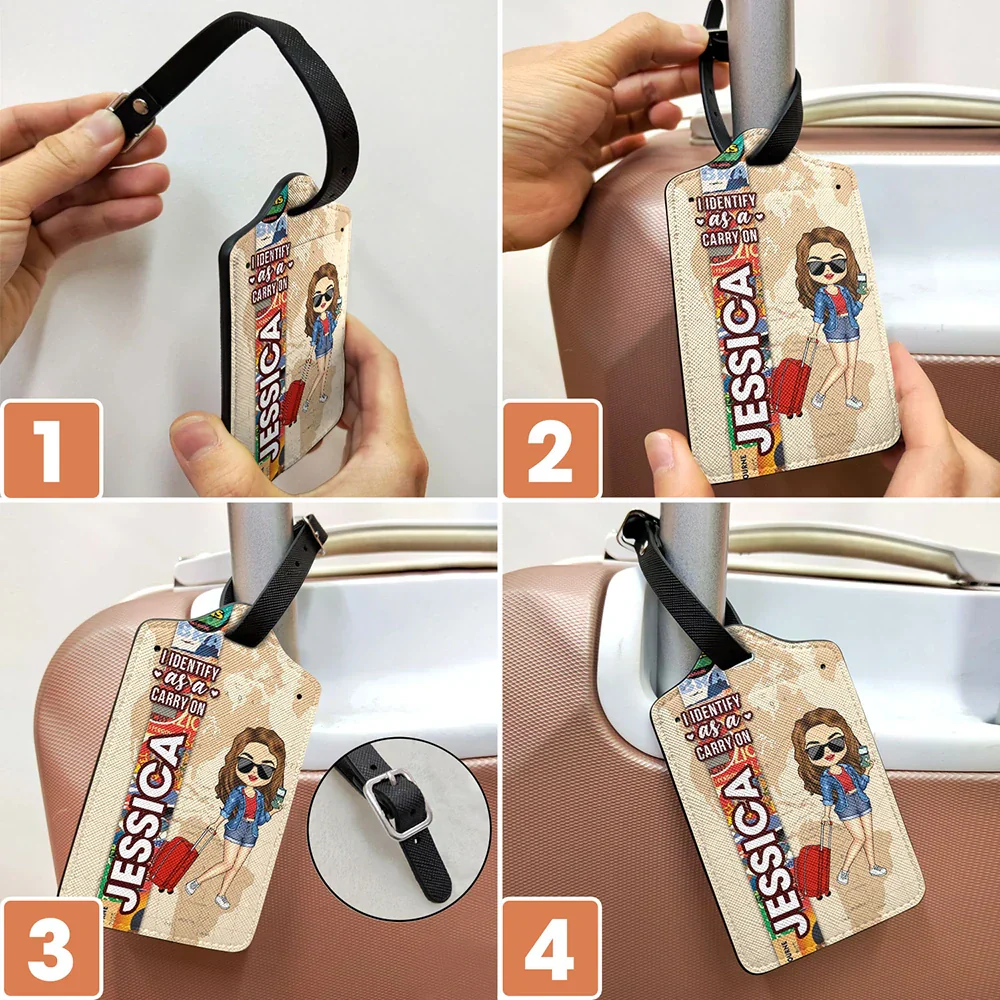 I Identify As A Carry On - Personalized Luggage Tag - Image 6