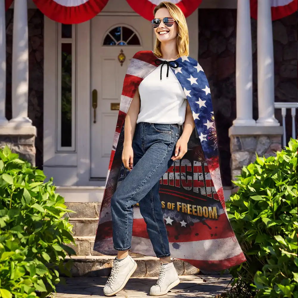 I Identify As An American 250 Years Of Freedom - Personalized Costume Cape - Image 2