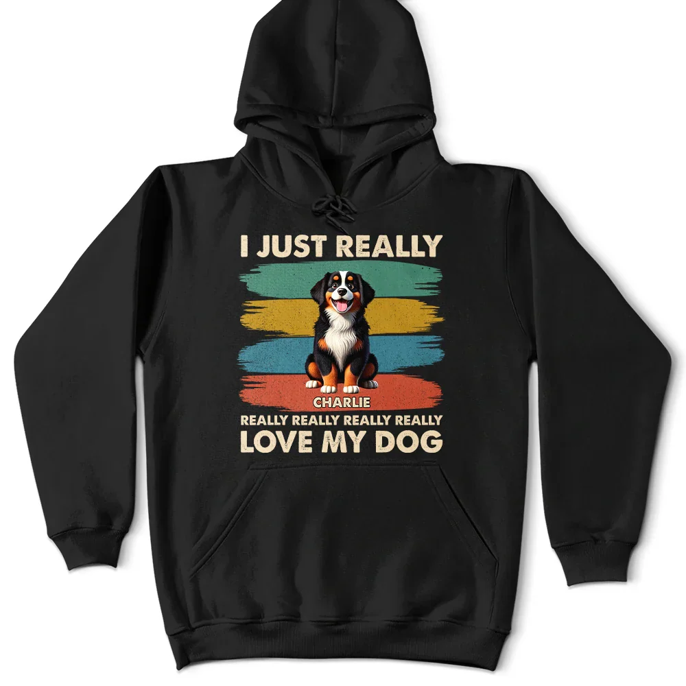 I Just Really Love My Dog - Personalized T Shirt - Image 4
