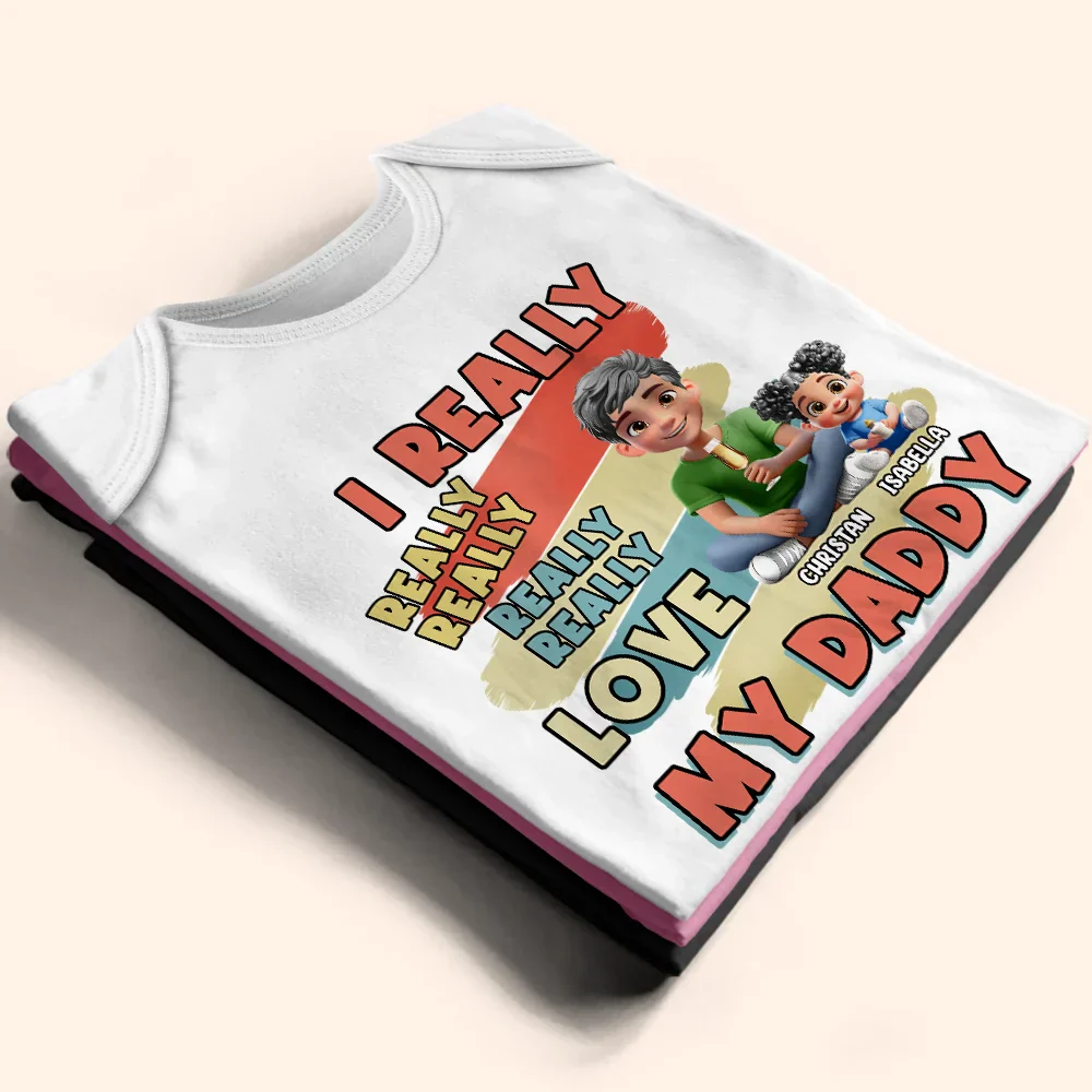 I Just Really Really Really Love My Daddy - Personalized Baby Onesie - Image 2