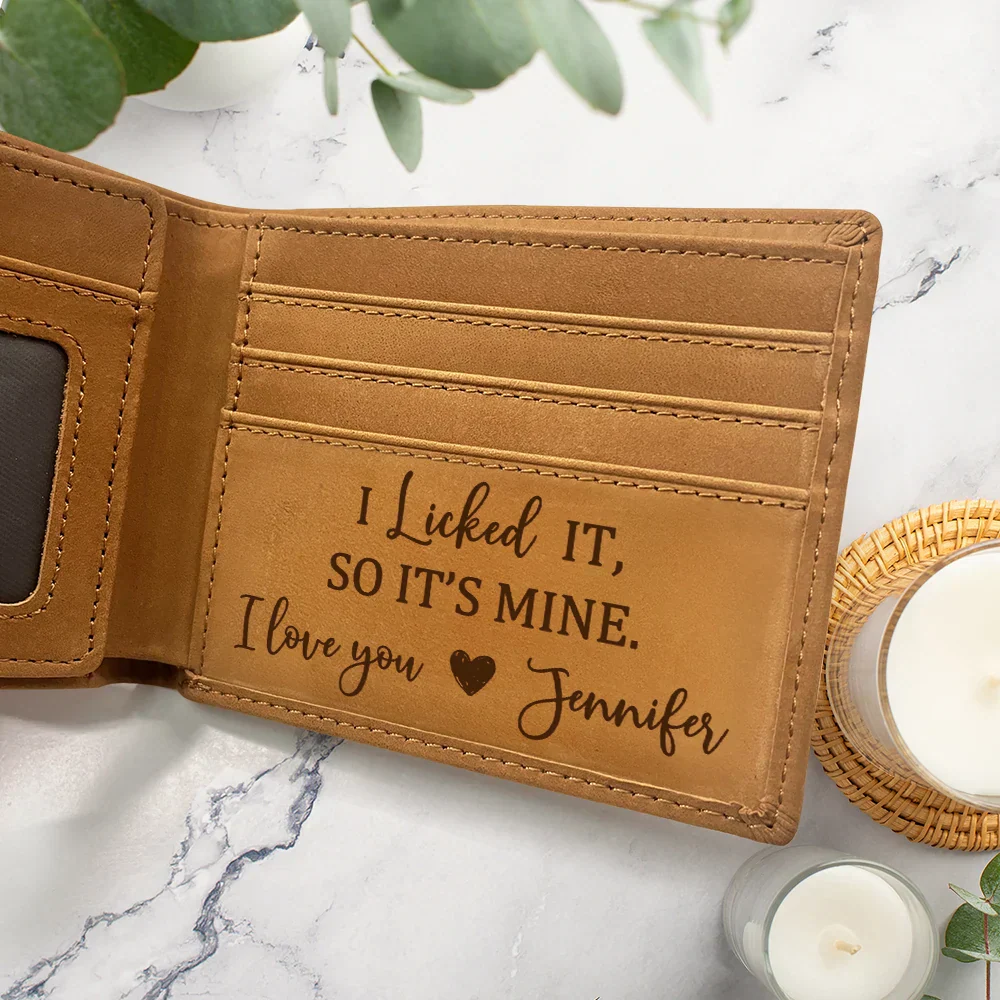I Licked It So It's Mine - Personalized Bifold Wallet - Image 5