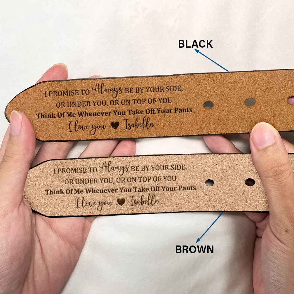 I Licked It So It's Mine - Personalized Engraved Leather Belt - Image 2