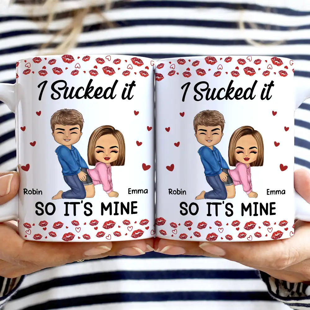 I Licked It So It's Mine - Personalized White Edge-to-Edge Mug - Image 2