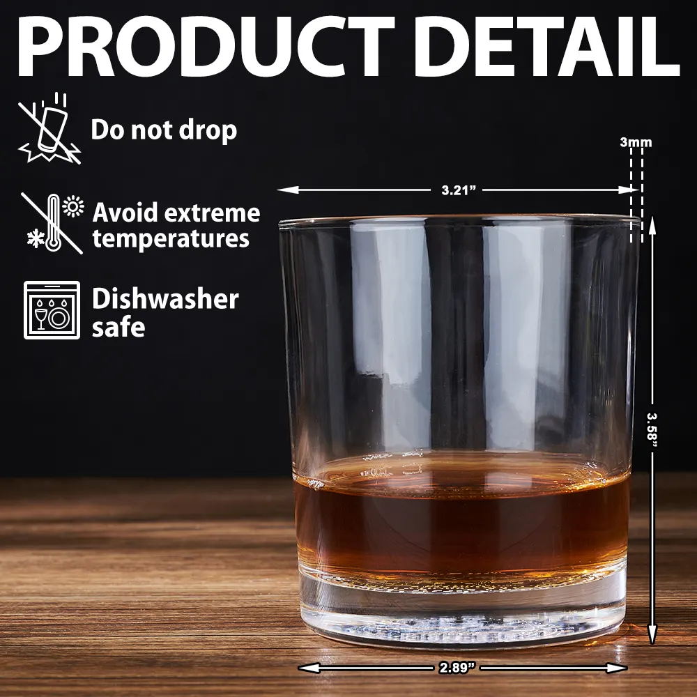 I Like My Smoker And Maybe 3 People Retro - Personalized Engraved Whiskey Glass - Image 5