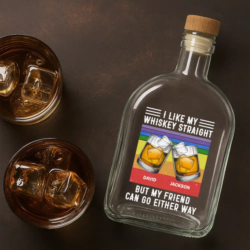I Like My Whiskey Straight - Personalized Whiskey Bottle - Image 4