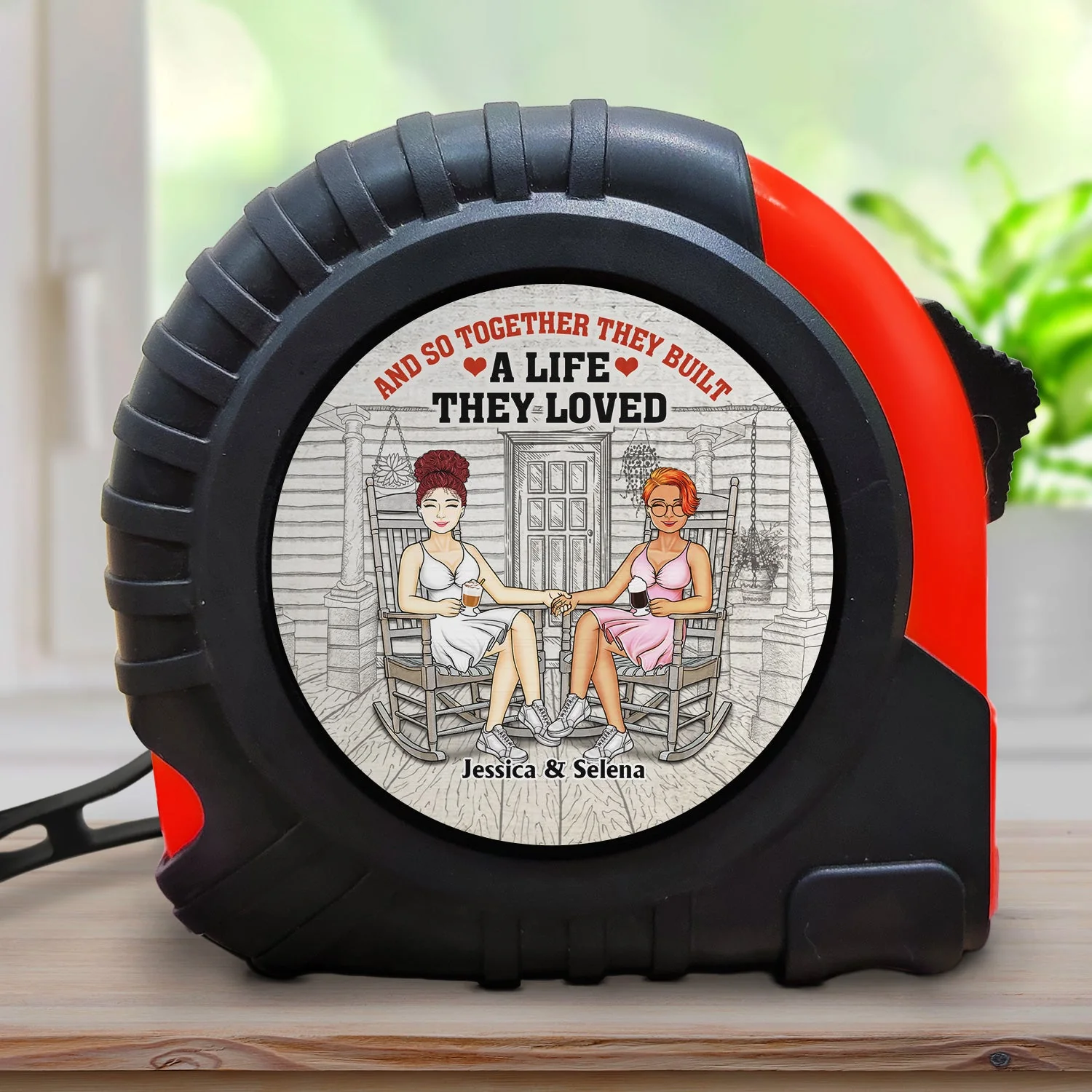 I Love Building A Life With You - Gift For Couples, Husband, Boyfriend - Personalized Tape Measure - Image 2