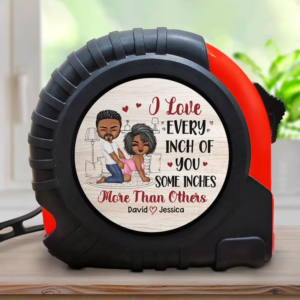 I Love Every Inch Of You Doggy Couple - Personalized Tape Measure - Image 2