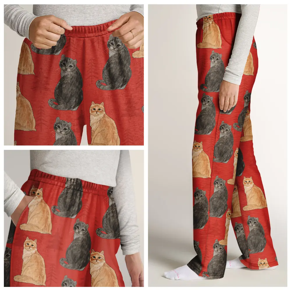 I Love My Cats - Personalized Pajama Pants - Image 6