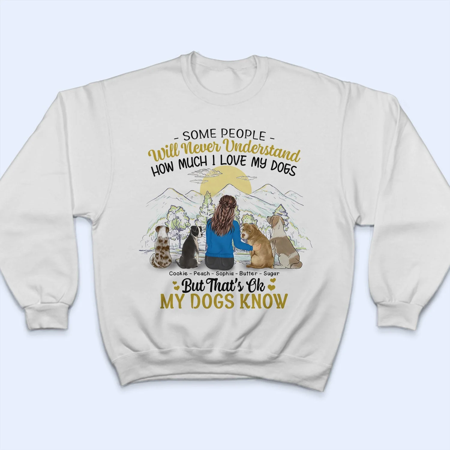 I Love My Dogs - Gift For Dog Mom, Dog Lovers - Personalized T Shirt - Image 5