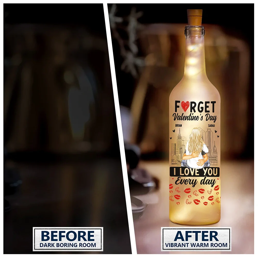 I Love You Everyday - Personalized Bottle Light - Image 3