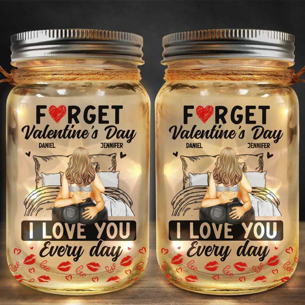 I Love You Everyday - Personalized Mason Jar Light - Image 2