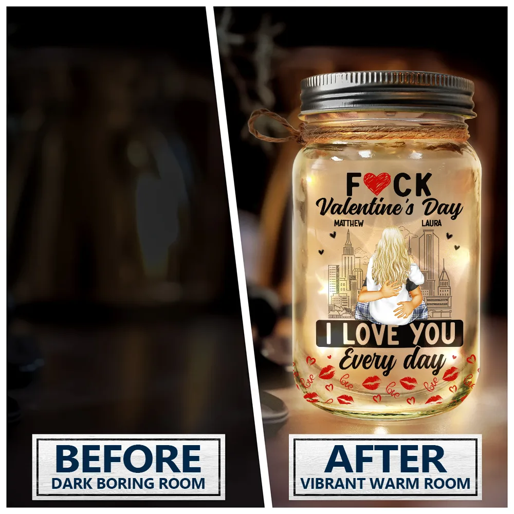 I Love You Everyday - Personalized Mason Jar Light - Image 4