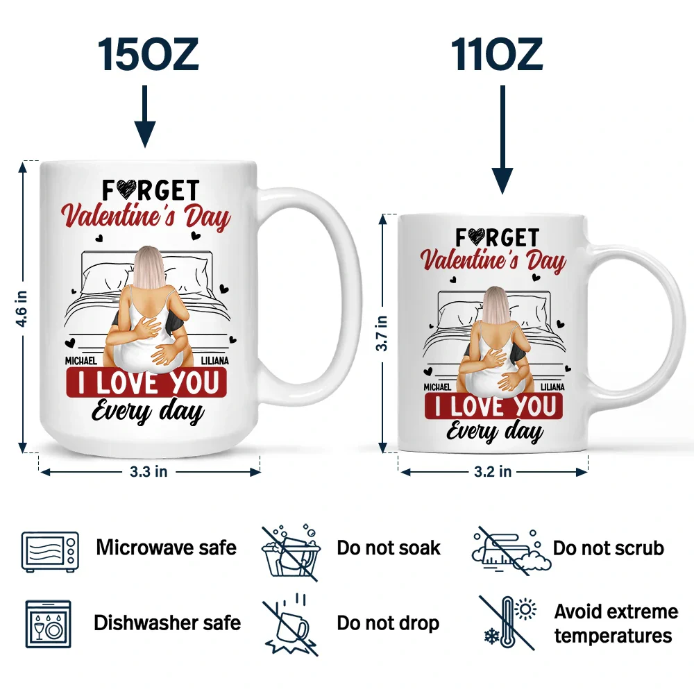 I Love You Everyday - Personalized Mug - Image 4