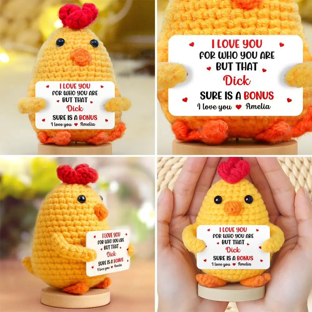 I Love You For Who You Are - Personalized Doll Crochet With Custom Card - Image 3