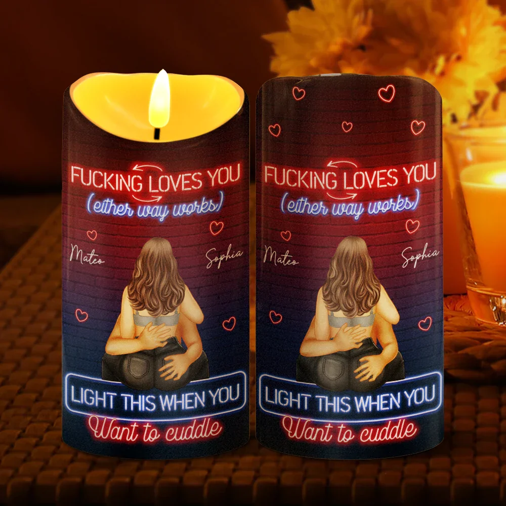 I Love You Like This When You Want Me - Personalized Flameless LED Candle - Image 2