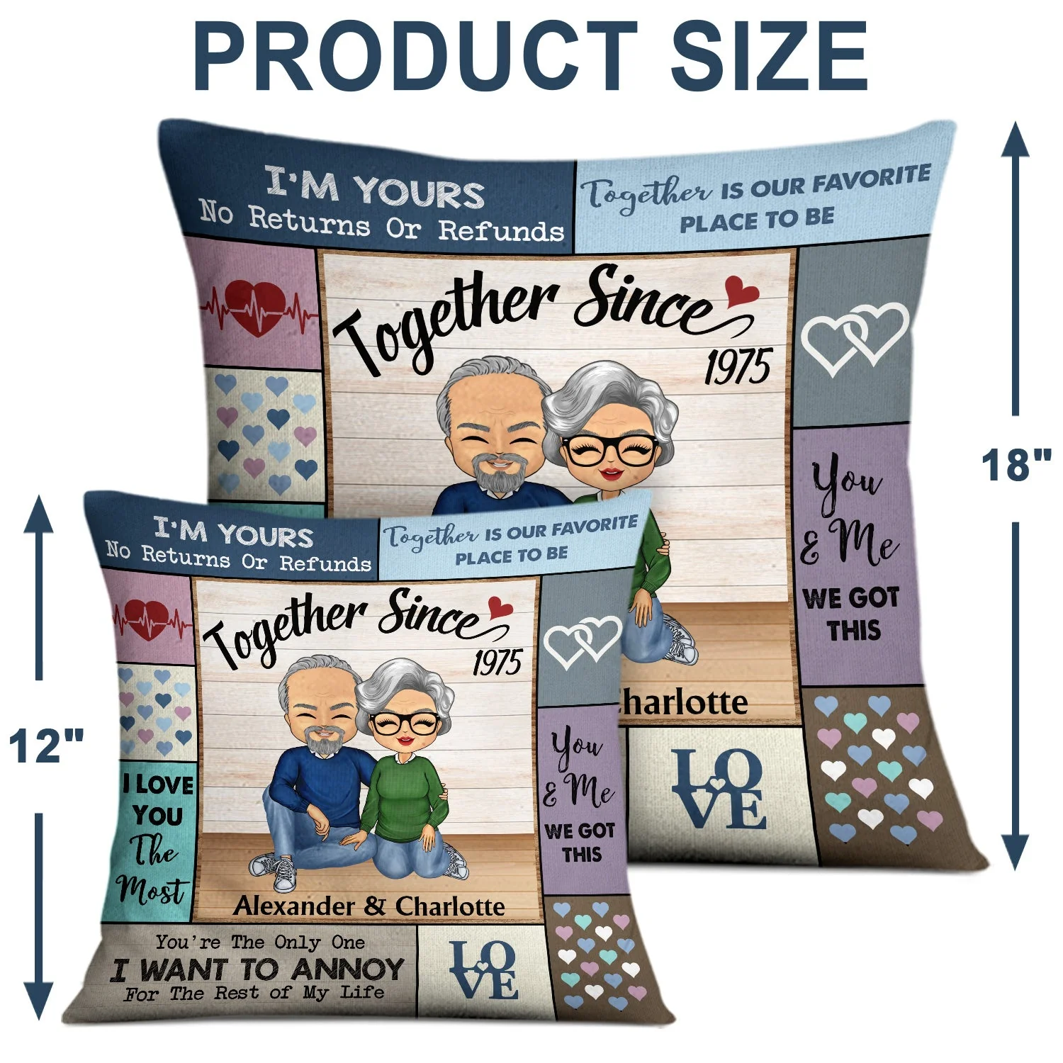 I Love You The Most Together Since Couple - Anniversary, Birthday Gift For Spouse, Husband, Wife, Boyfriend, Girlfriend - Personalized Custom Pillow - Image 4
