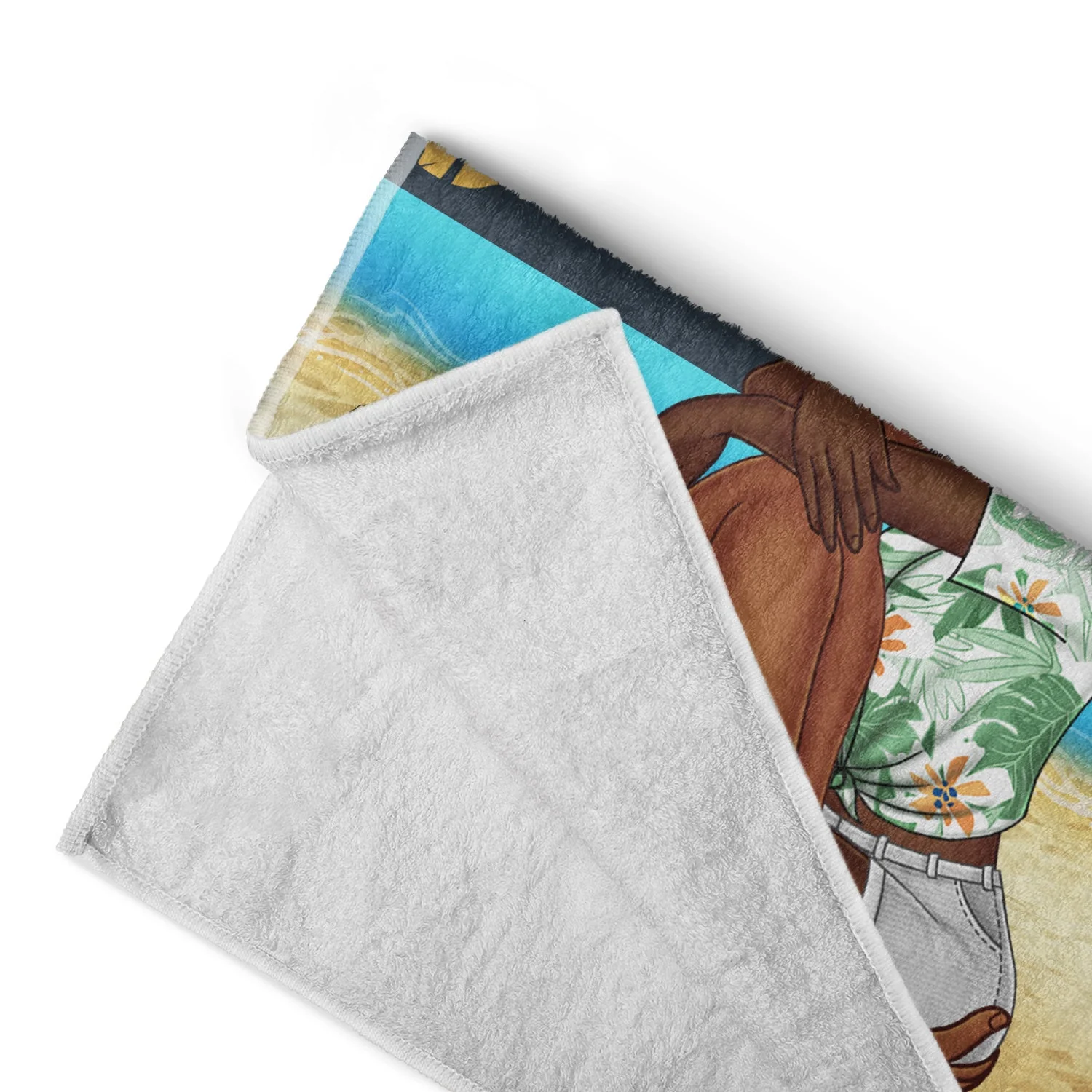 I Love You To The Beach And Back - Birthday, Vacation, Traveling Gift For Spouse, Couple, Husband, Wife - Personalized Beach Towel - Image 4