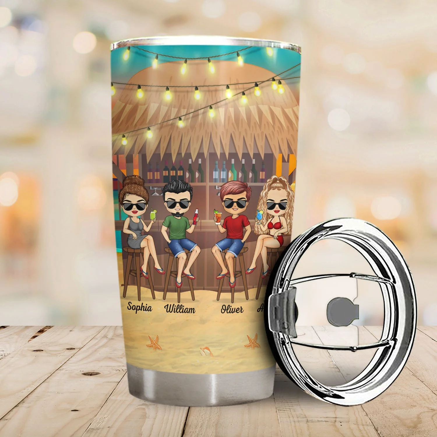 I Love You To The Beach And Back Traveling Friendship - Anniversary, Birthday Gift For Besties, Best Friends, BFF - Personalized Custom Tumbler - Image 2
