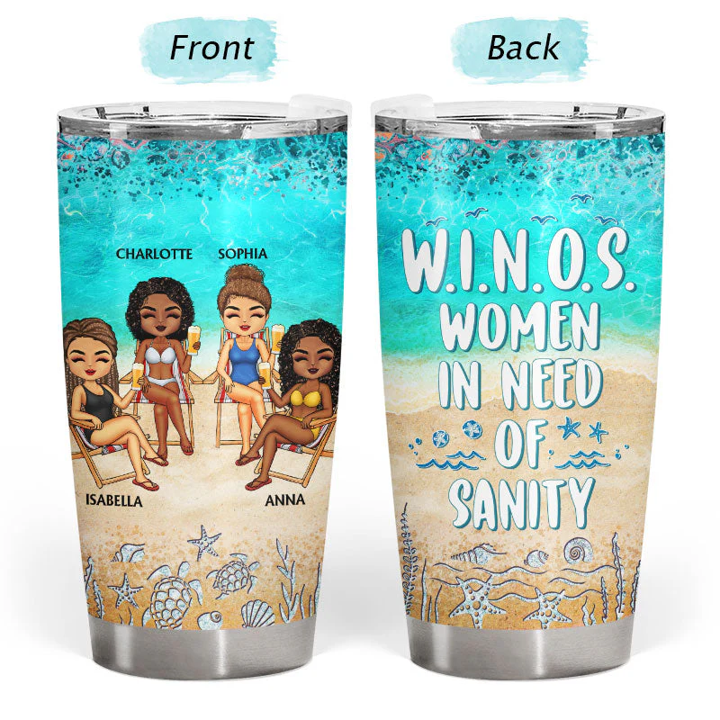 I Love You To The Beach And Back Waves Best Friends - Bestie BFF Gift - Personalized Custom Tumbler - Image 3