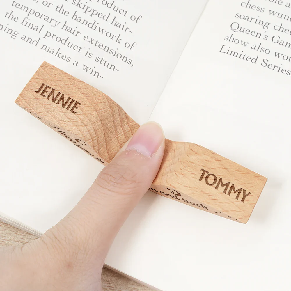 I Love You To The Moon And Back - Personalized Thumb Page Holder - Image 6