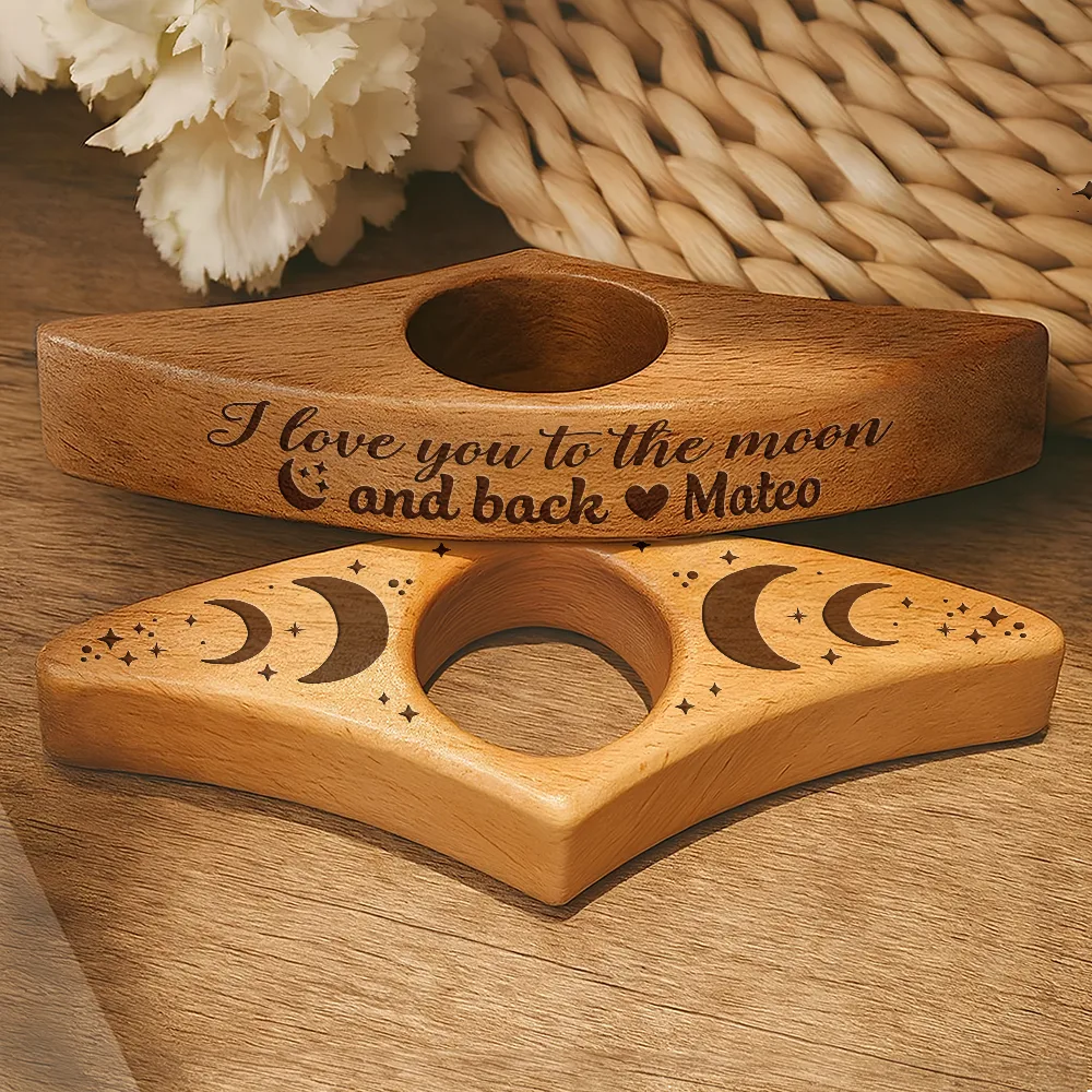 I Love You To The Moon & Back Couple - Personalized Book Page Holder - Image 3