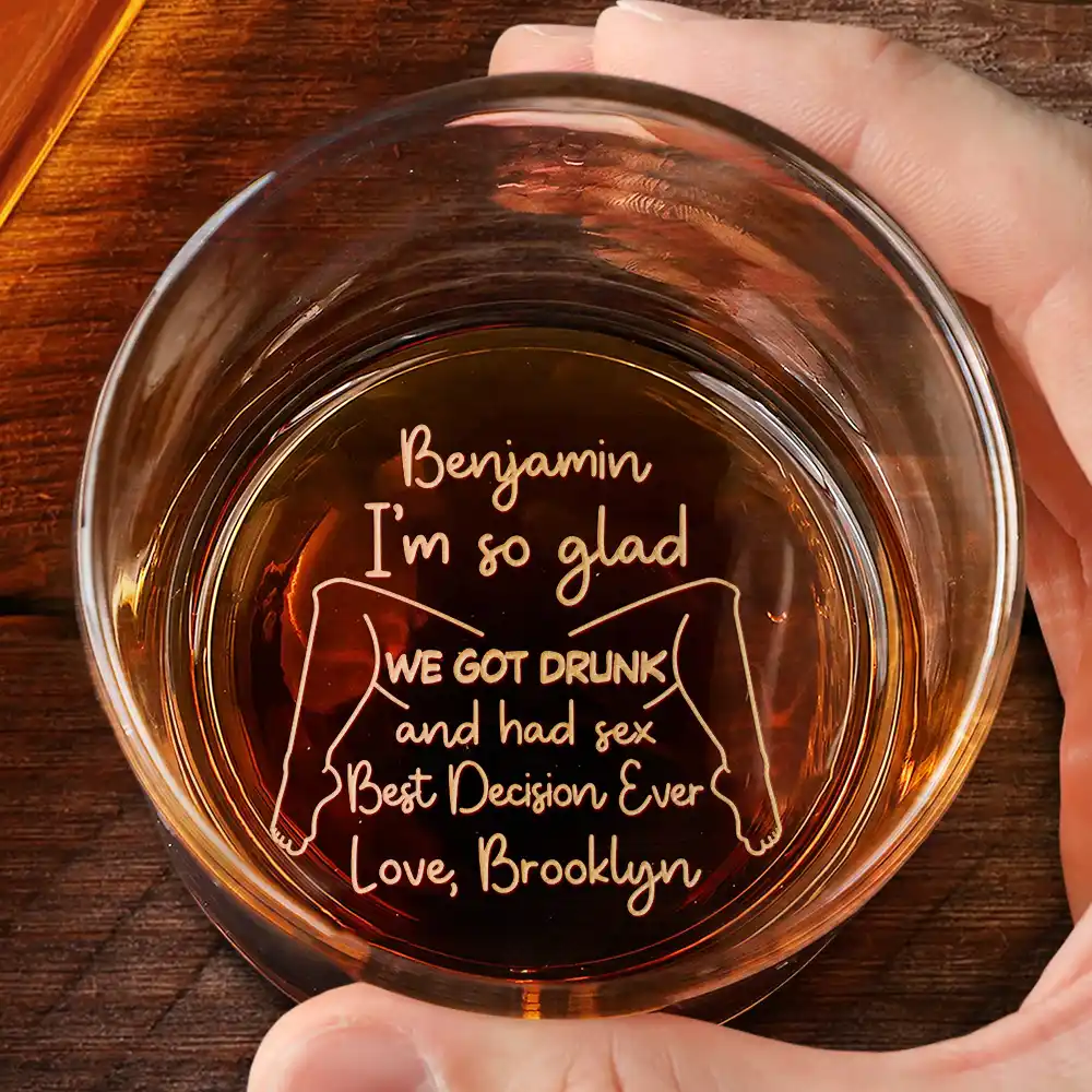 I Love Your Face Especially When It's Between My Legs - Personalized Engraved Whiskey Glass - Image 2