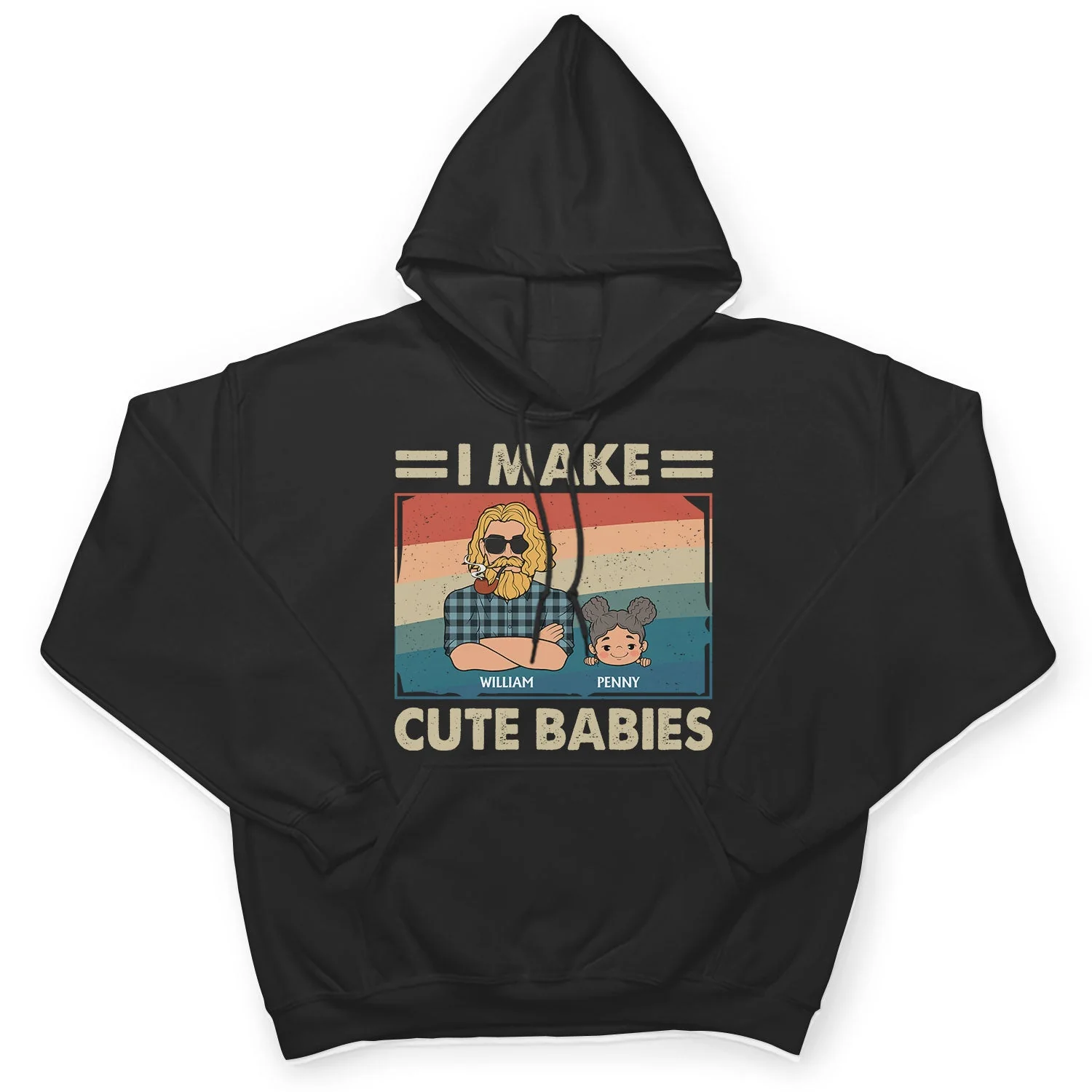 I Make Cute Babies Cartoon - Funny Gift For Dad, Father, New Dad - Personalized T Shirt - Image 4
