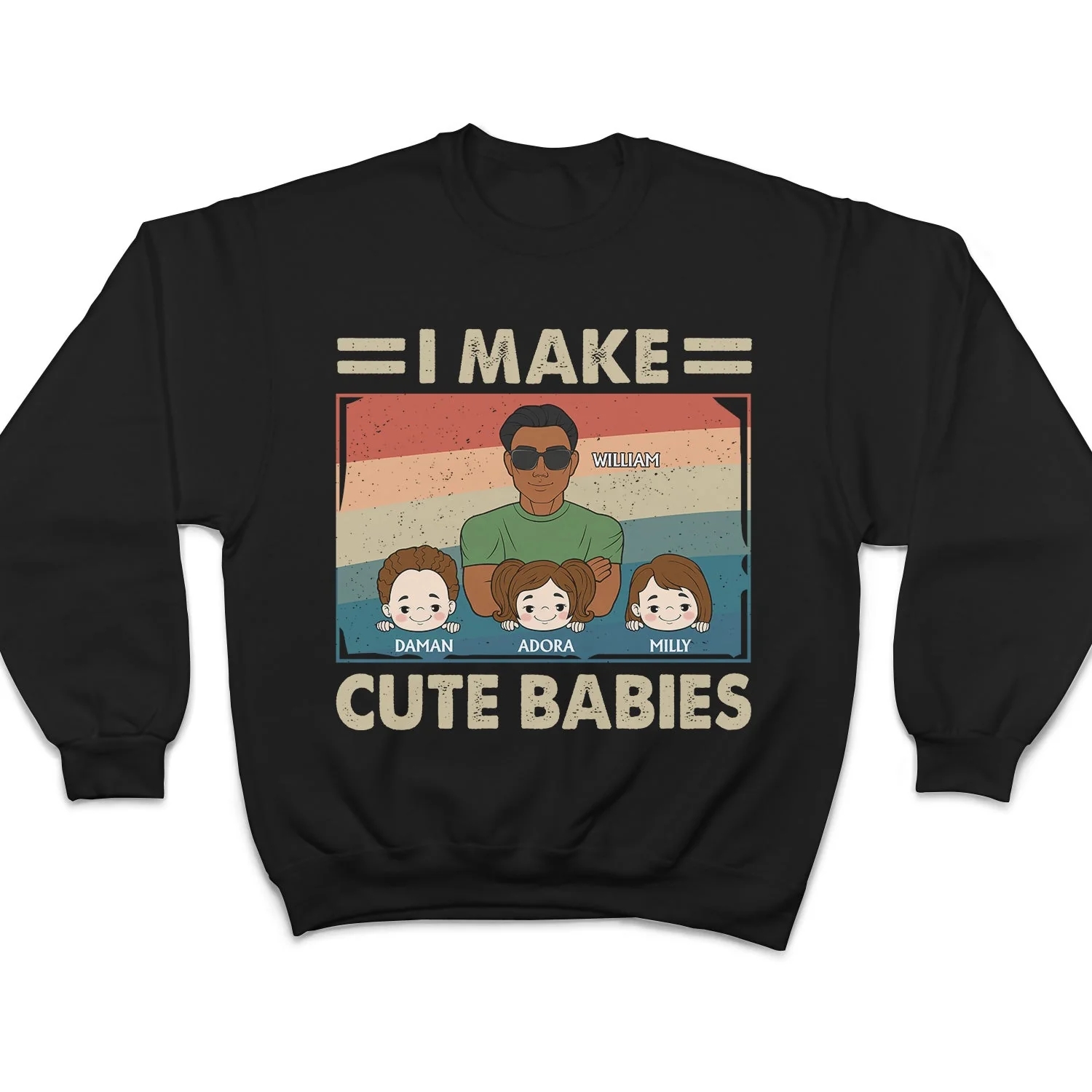 I Make Cute Babies Cartoon - Funny Gift For Dad, Father, New Dad - Personalized T Shirt - Image 5