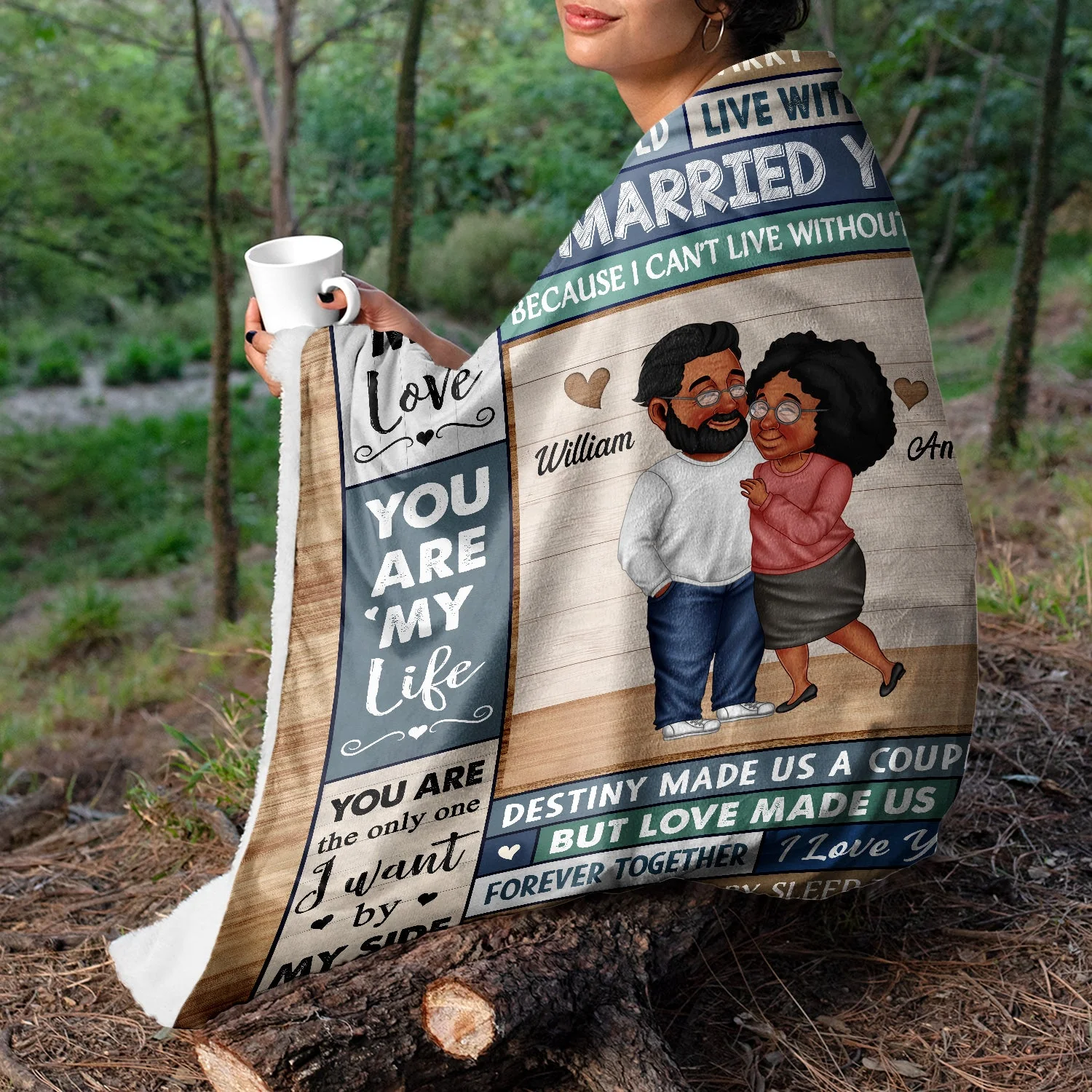 I Married You Because I Can't Live Without You Arm In Arm - Loving, Anniversary Gift For Couples, Husband, Wife - Personalized Fleece Blanket - Image 3