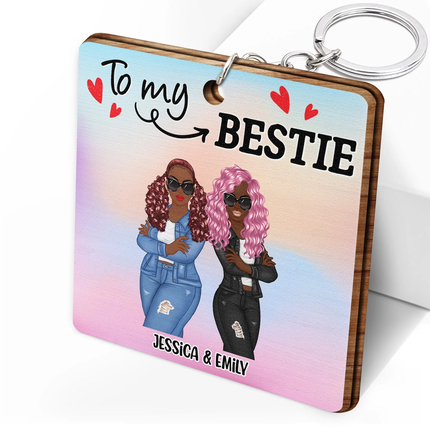 I May Not Be Able To Solve Your Problems - Gift For Besties - Personalized Wooden Keychain - Image 2