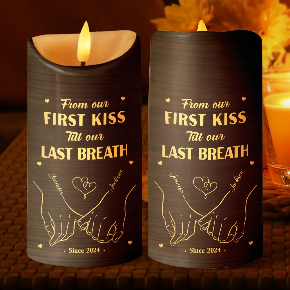 I Met You I Like You Couples - Personalized Flameless LED Candle - Image 4