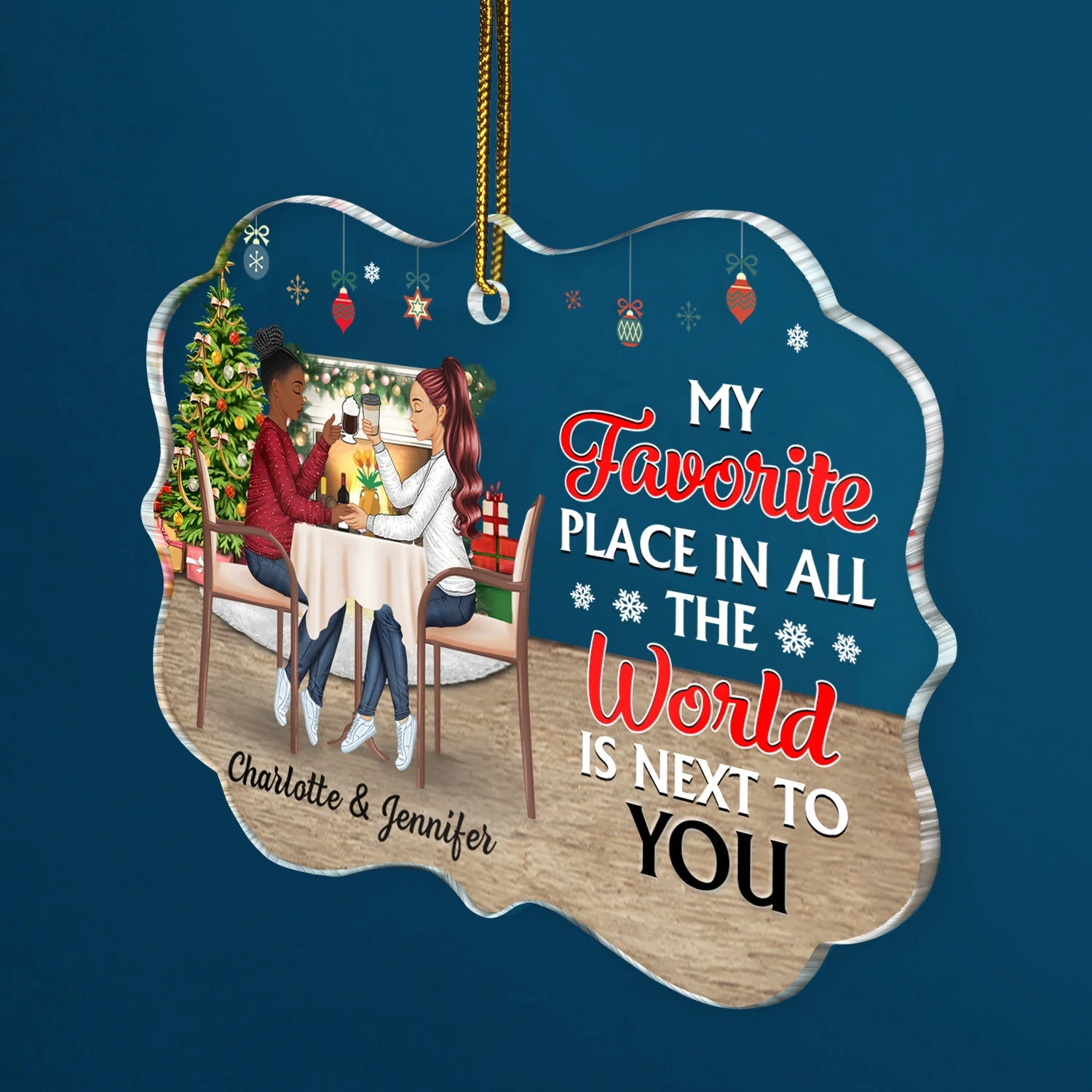 I Met You I Liked You I Love You Keeping You Romantic Couple - Birthday, Loving, Anniversary Gift For Spouse, Husband, Wife - Personalized Medallion Acrylic Ornament - Image 2