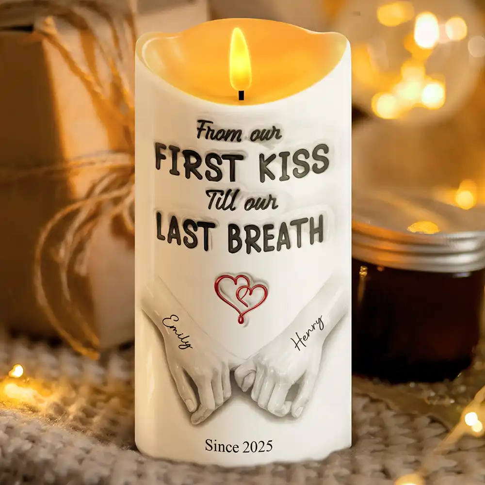 I Met You I Liked You - Personalized Flameless LED Candle - Image 4