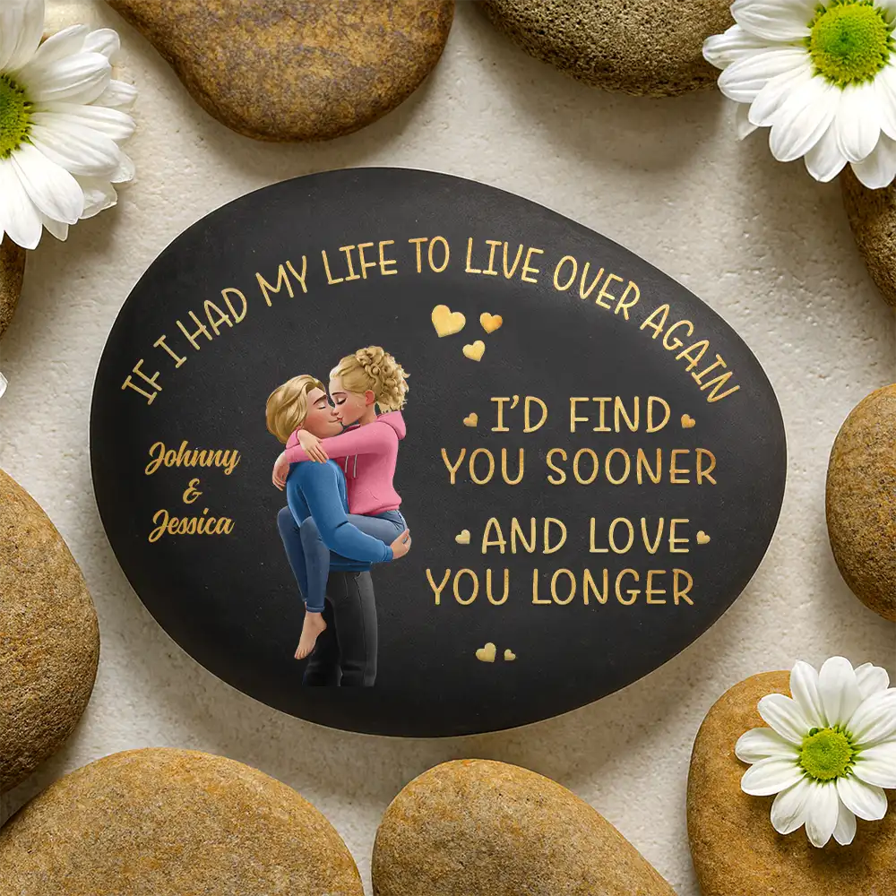 I Met You Liked You Love You Forever - Personalized Printed Rock - Image 2