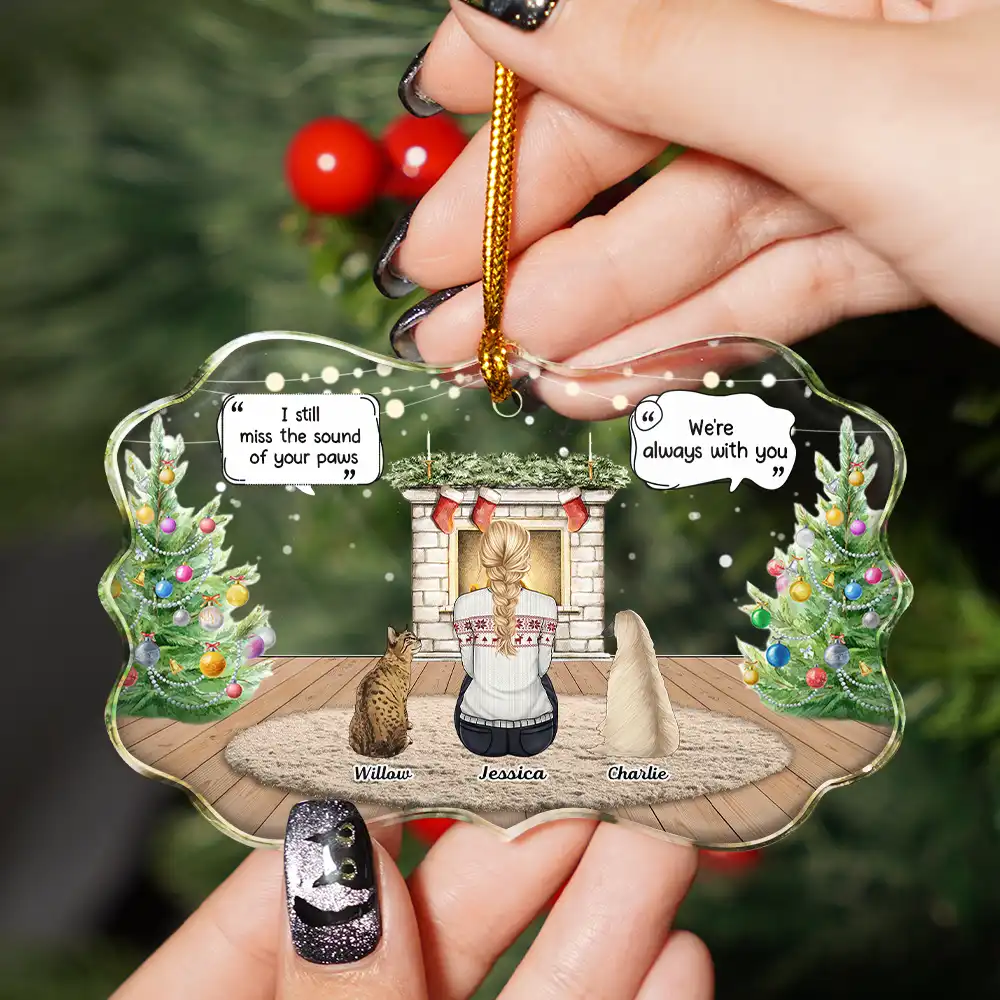 I Miss You Cozy Home - Personalized Medallion Glass Ornament - Image 2