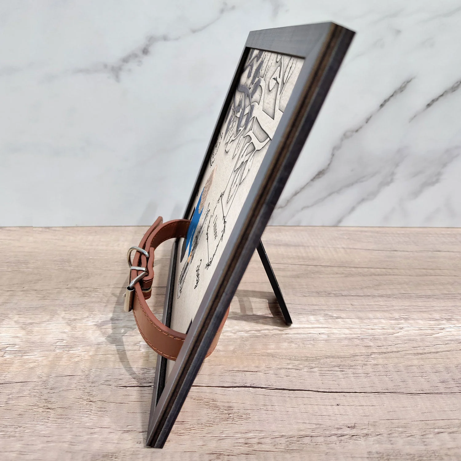I Miss You I Know - Dog Memorial Gift For Dog Dad, Dog Mom - Personalized Pet Loss Sign, Collar Frame - Image 4