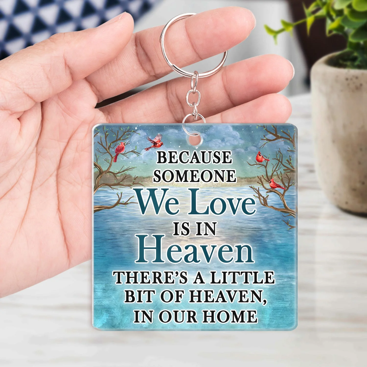 I Miss You I Know - Memorial Gift For Family, Friends, Siblings - Personalized Acrylic Keychain - Image 4