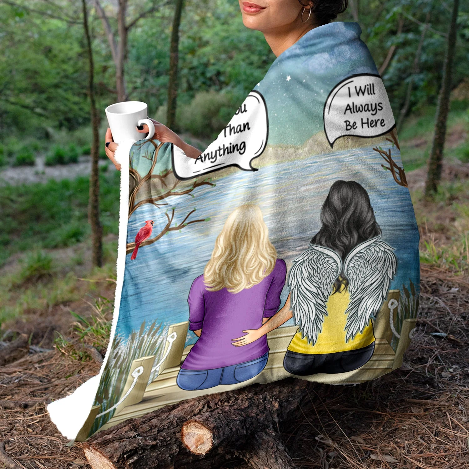 I Miss You I Know - Memorial Gift For Family, Friends, Siblings - Personalized Fleece Blanket, Sherpa Blanket - Image 5