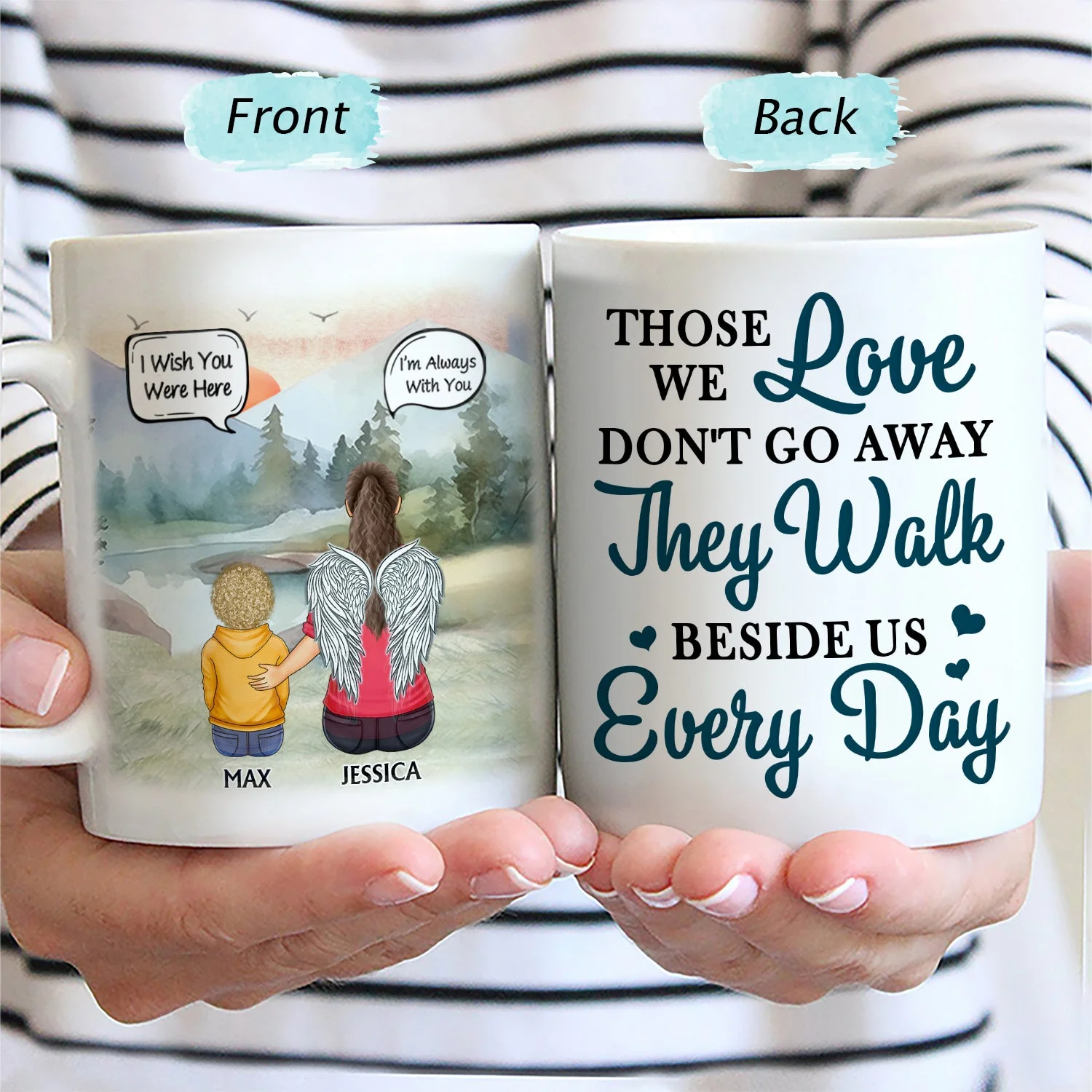 I Miss You I Know - Memorial Gift For Family, Friends, Siblings - Personalized Mug - Image 2