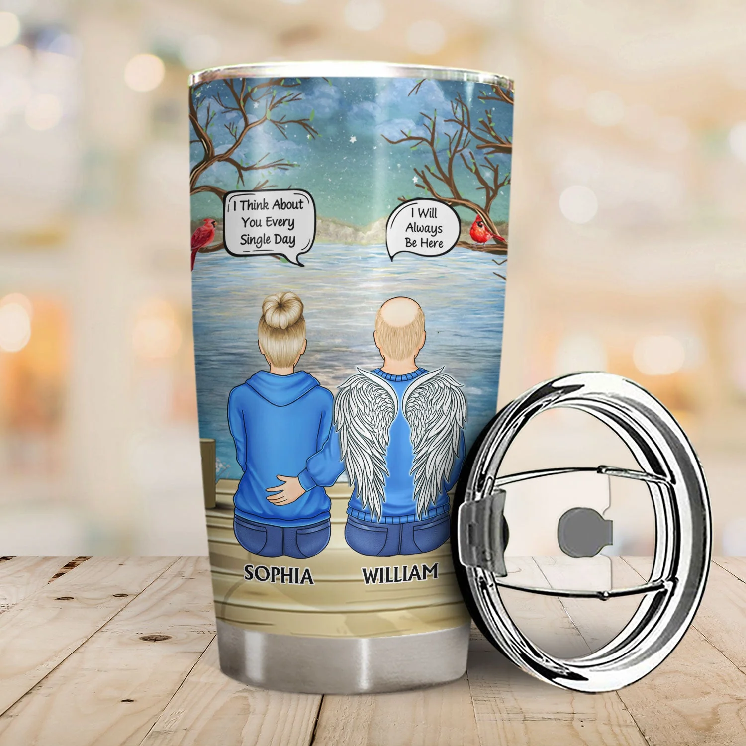 I Miss You I Know - Memorial Gift For Family, Friends, Siblings - Personalized Tumbler - Image 2