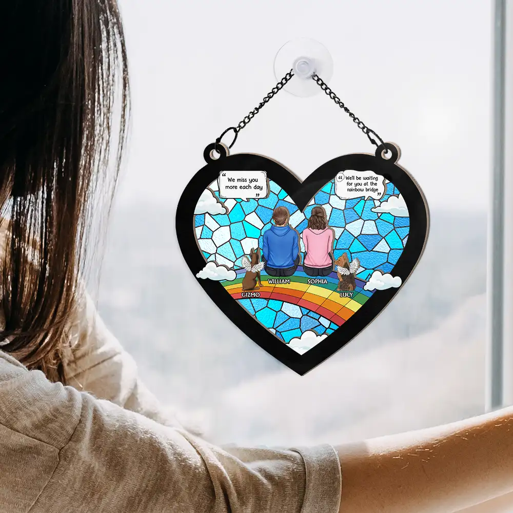 I Miss You I Know - Personalized Window Hanging Suncatcher Ornament - Image 4