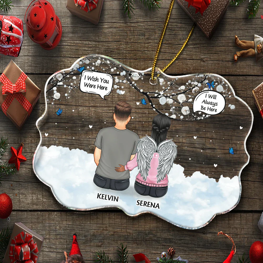 I Miss You I'm Always With You - Personalized Medallion Acrylic Ornament - Image 5
