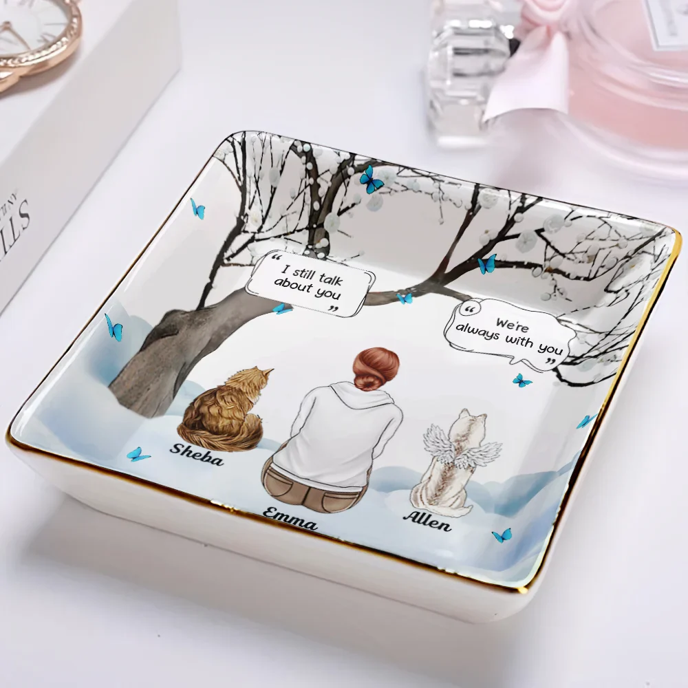 I Miss You Memorial Dog Cat - Personalized Ring Dish - Image 2