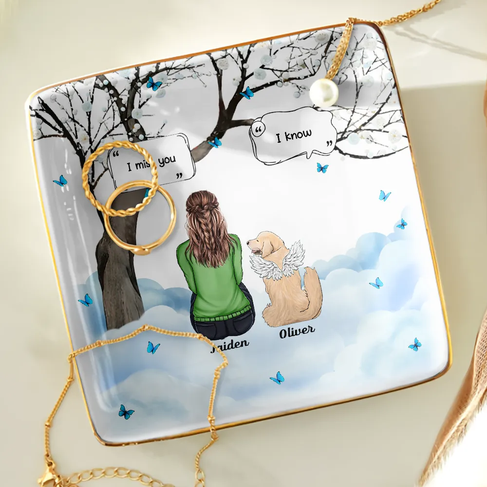 I Miss You Memorial Dog Cat - Personalized Ring Dish - Image 4