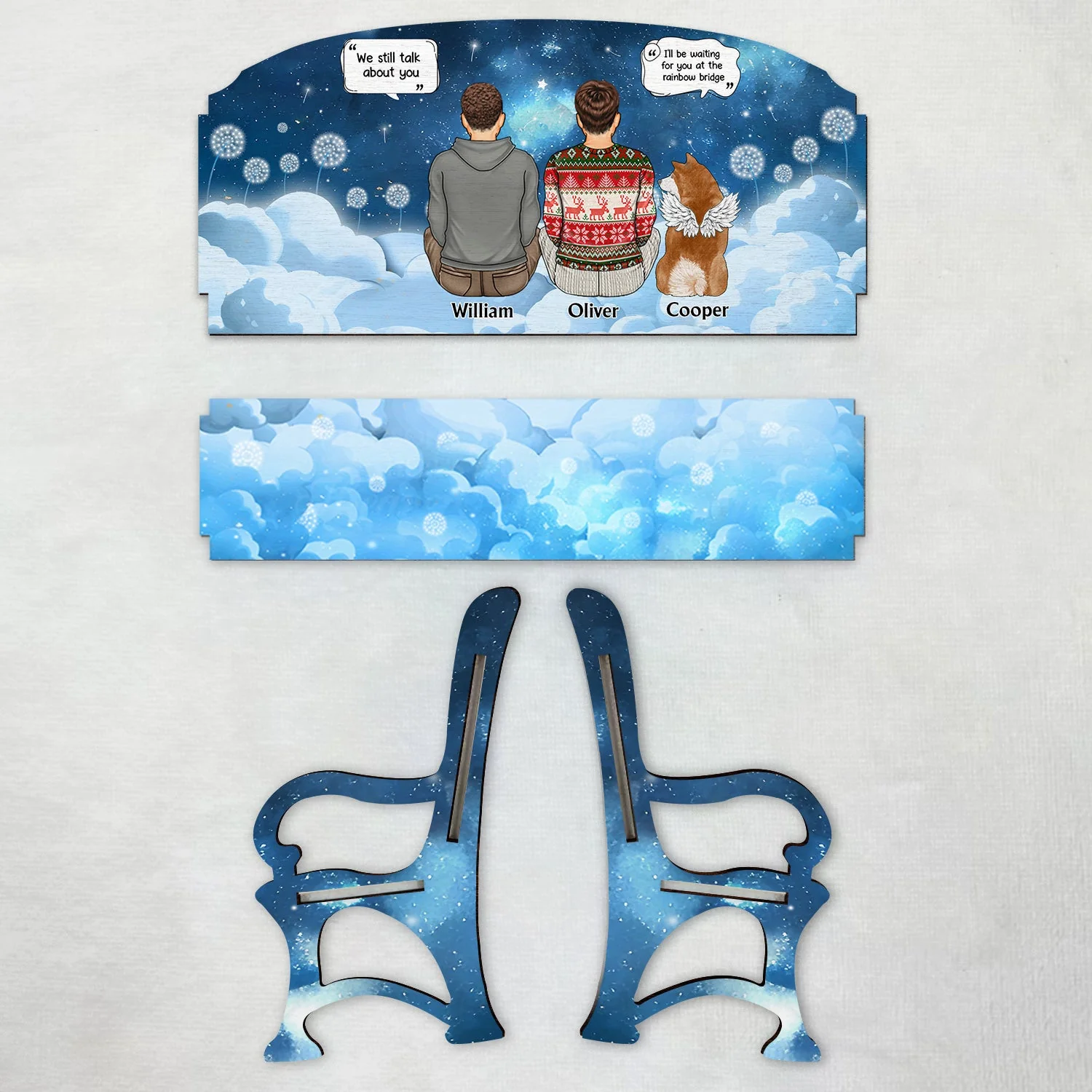 I Miss You - Memorial Gift For Cat Lovers, Dog Lovers - Personalized Memorial Bench - Image 4